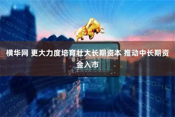 横华网 更大力度培育壮大长期资本 推动中长期资金入市